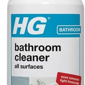 HG Bathroom Cleaner All Surfaces, Shower & Washbasin Spray for Everyday Use, Cleans Sinks, Shower Cubicles & Tiles Walls, Classic – 500ml Spray (147050106)