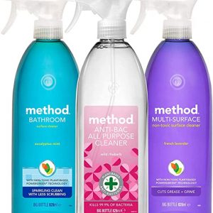 Method Mixed Pack Spray All Purpose Cleaner, Surface Cleaner & Bathroom Cleaner Set of 3 Bottles