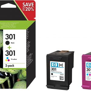 HP N9J72AE 301 Original Ink Cartridges, Black and Tri-Colour, Multipack