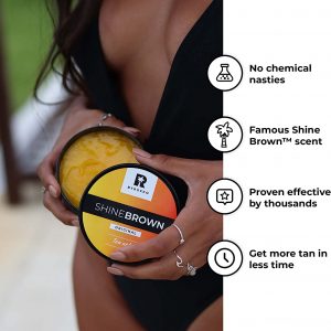 BYROKKO Shine Brown Premium Tanning Accelerator Cream (190 ml), Effective in Sunbeds & Outdoor Sun, Achieve a Natural Tan with Natural Ingredients