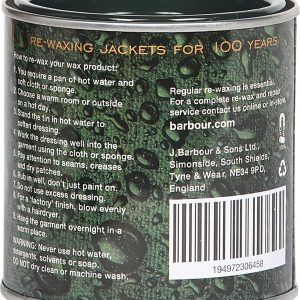 Barbour Wax Dressing Tin, Thornproof, Waterproof for Clothing/Jackets 200ml